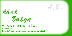 abel bolya business card