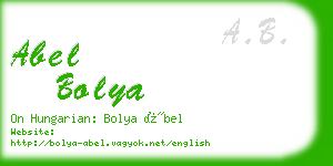 abel bolya business card